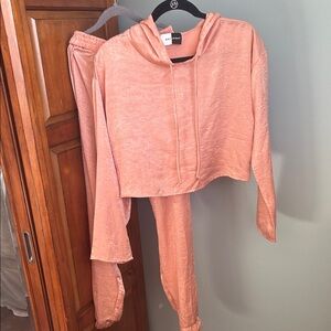 Peach Hooded Lounge Set